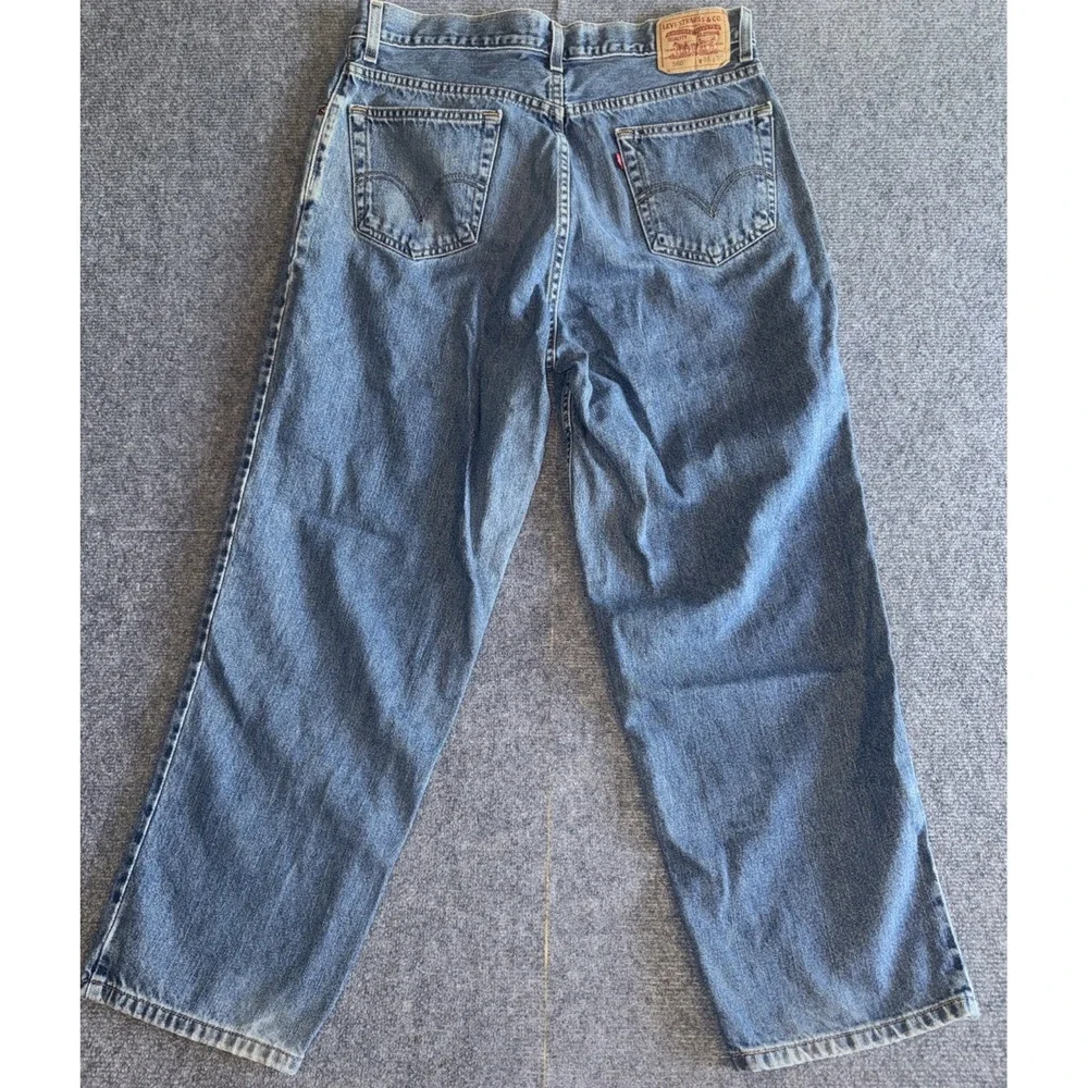 Levi's 560 Loose Comfort Fit Jeans 36W x 30L‎ Taper Below Knee, Mid Rise Denims